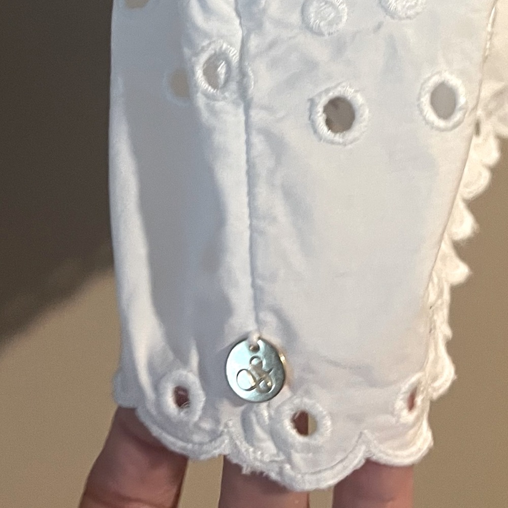 Scotch & Soda Organic Cotton Broderie Anglaise Shirt Dress Embroidered Eyelet - Picture 10 of 16